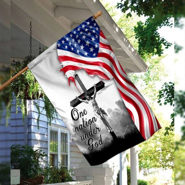 Jesus Christian Cross American House Flag Set Christian & Scripture Garden Banner