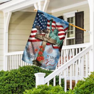 Jesus Cross House Flag: Outdoor Religious Christian Scripture Garden Banner 1