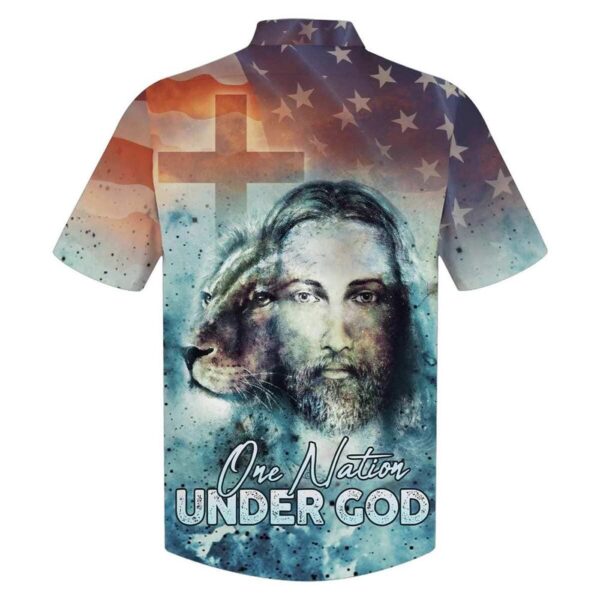 Christian Jesus Lion Hawaiian Shirt for Men – Gift for Christian US Flag Design