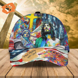 One Nation Under God Jesus Usa Classic Cap Baseball Cap Trucker Classic Hats Gift