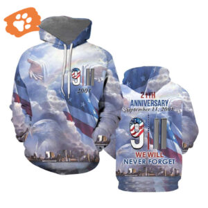 Patriot Day T-shirt 09/11/2001 We Will Never Forget Jesus Hand Hoodie Patriot Day Hoodie