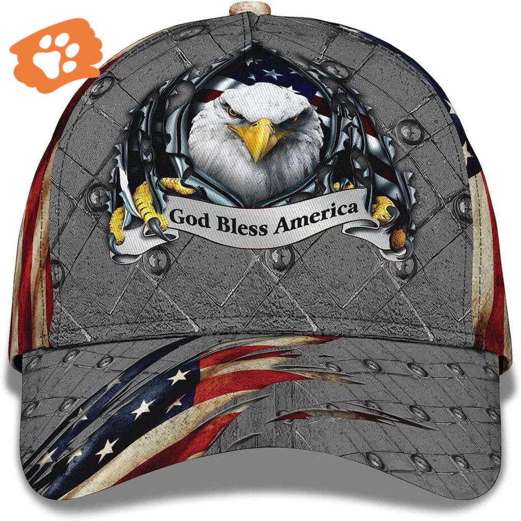 Patriotic Bald Eagle God Bless America Baseball Cap, Christian, Jesus Hat Trucker Classic Hats Gift Patriotic Bald Eagle God Bless America Baseball Cap, Christian, Jesus Hat Trucker Classic Hats Gift