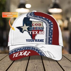 Personalized 3D Texas Cap – Baseball Cap God Bless Texas, Christian Jesus Hat Trucker Classic Hats Gift 1