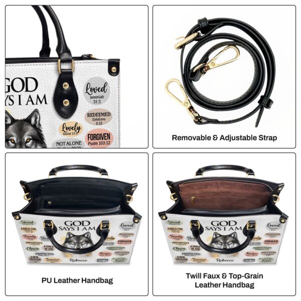 Personalized Animal Leather Handbag With Handle Christian Gifts for Women What God Says About You