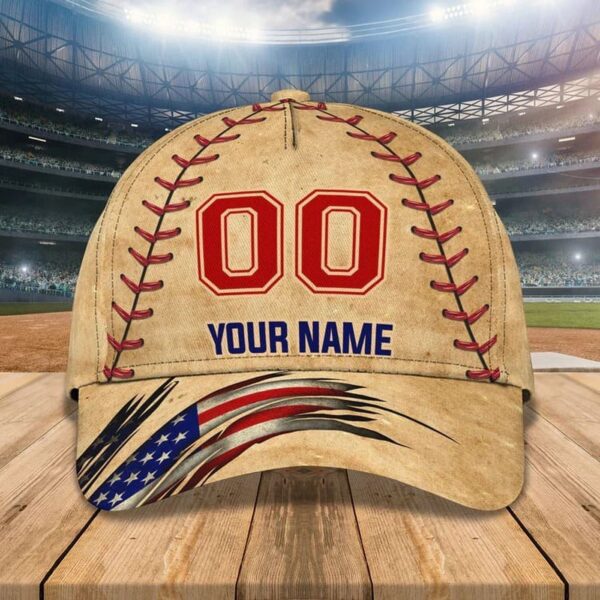 Personalized Baseball With Jesus Command 3D Cap, American Flag Baseball Lovers Hat Trucker Classic Hats Gift