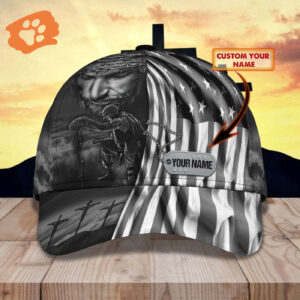 Personalized Custom Classic Cap – Jesus And Veteran Design Trucker Classic Hats Gift