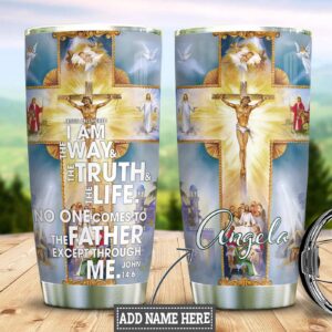 Personalized Faith Jesus Father Stainless Steel Tumbler - Jesus Lover Men Women