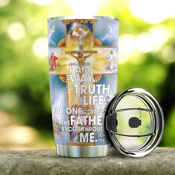 Personalized Faith Jesus Father Stainless Steel Tumbler – Jesus Lover Men Women