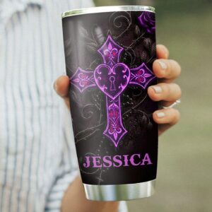Personalized Faith Jesus Stainless Steel Tumbler - Jesus Lover Men Women 1