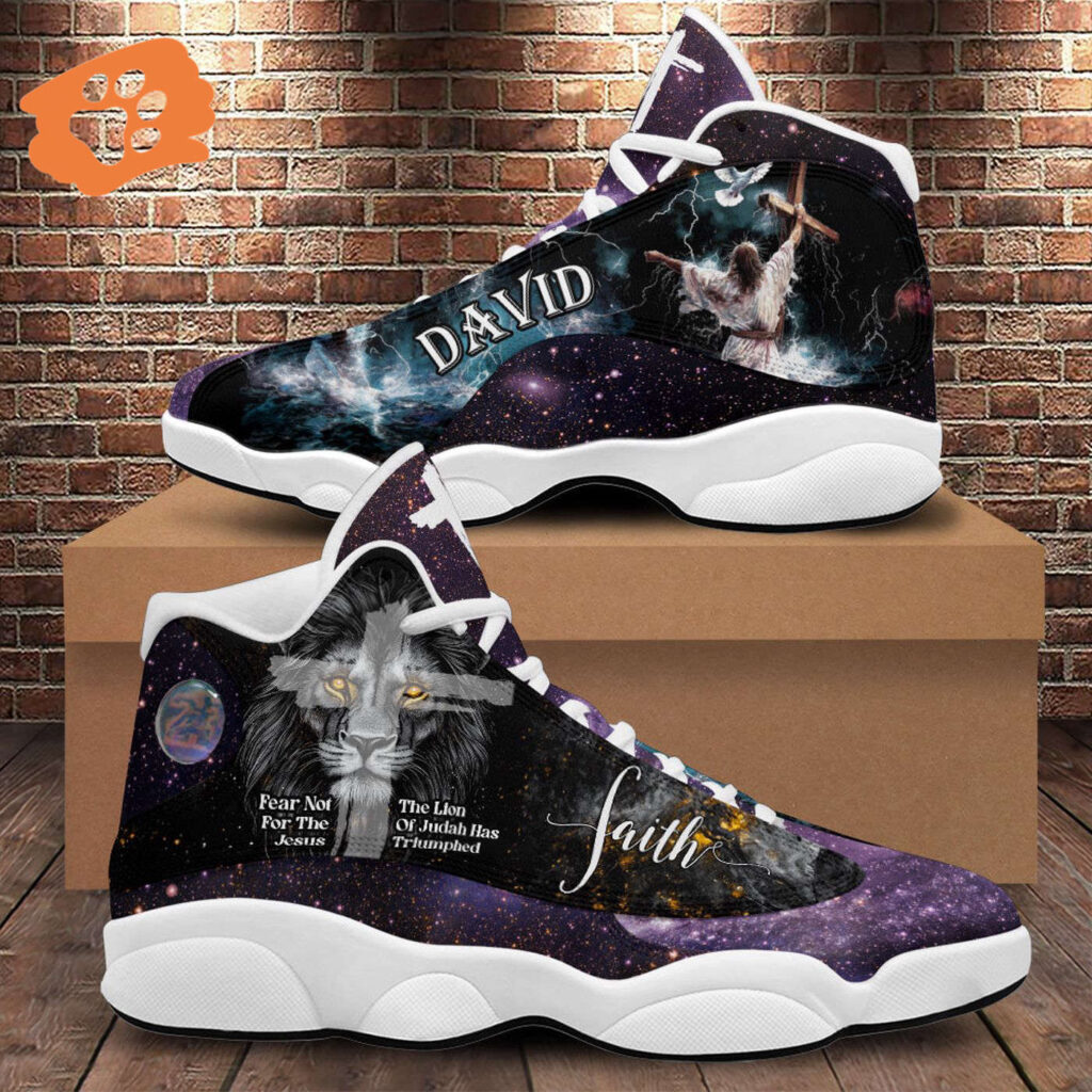 Personalized Fear Not For Jesus Basketball Shoes, Jesus Gift Lion Of Judah Running Shoes, Christian Cross Footwear Men Women Personalized Fear Not For Jesus Basketball Shoes, Jesus Gift Lion Of Judah Running Shoes, Christian Cross Footwear Men Women