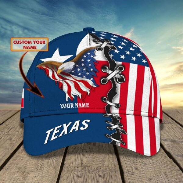 Personalized God Bless Texas 3D Baseball Cap – Texas American Pride Cap Hat, Christian Jesus Hat Trucker Classic Hats Gift