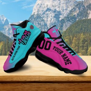 Personalized Jesus Basketball Shoes For Men, Faith Over Fear, Sports Sneaker Christian Cross, Gift For Dad 1
