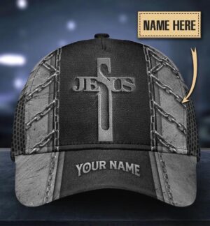 Personalized Jesus Cross Classic Cap Personalized Name All Over Print