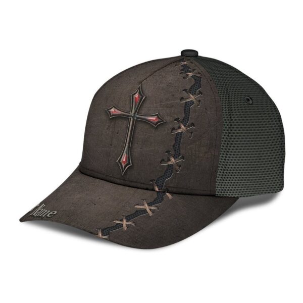 Personalized Jesus Cross Metal Tear Classic Cap All Over Print