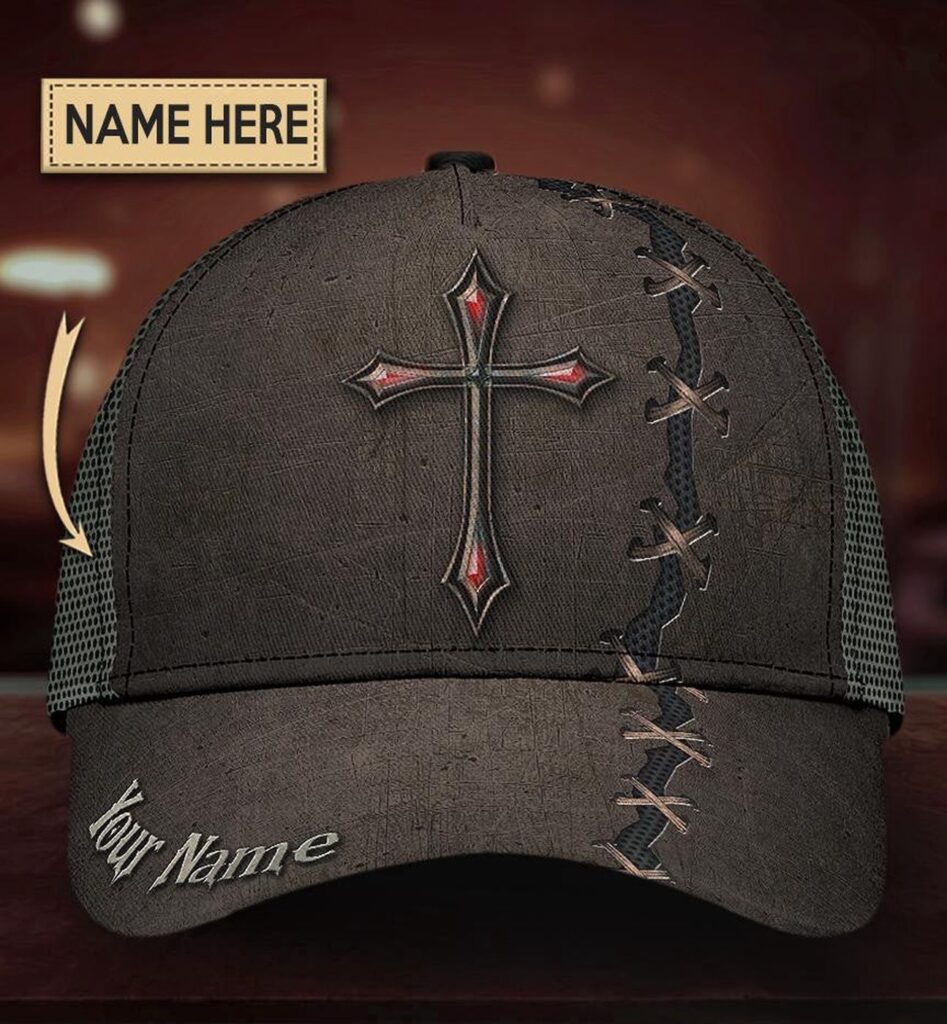 Personalized Jesus Cross Metal Tear Classic Cap All Over Print Personalized Jesus Cross Metal Tear Classic Cap All Over Print