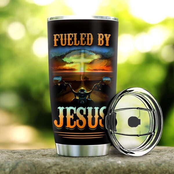 Personalized Jesus Faith Biker Stainless Steel Tumbler – Jesus Lover Men Women