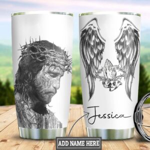 Personalized Jesus Faith Stainless Steel Tumbler - Jesus Lover Men Women