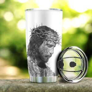 Personalized Jesus Faith Stainless Steel Tumbler - Jesus Lover Men Women 1