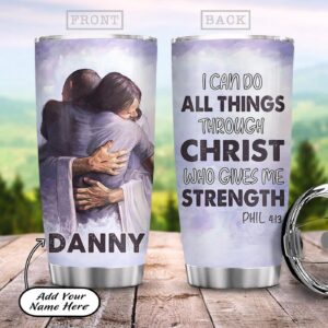 Personalized Jesus Motivation Stainless Steel Tumbler - Jesus Lover Men Women