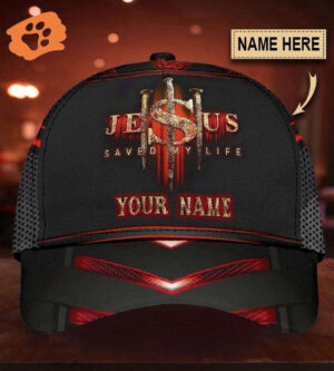 Personalized Jesus Saved My Life American Hat Classic Cap 3D, Gift Trucker Classic Hats Gift