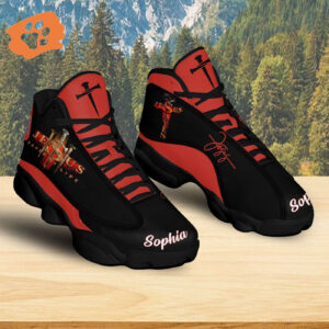 Personalized Jesus Saved My Life Basketball Shoes, Custom Name, Christian Unisex Sneaker, Religious Gift For Family, Jesus Lovers Shoes