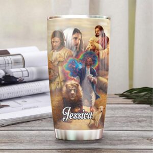 Personalized Jesus Stainless Steel Tumbler - Jesus Lover Men Women 1