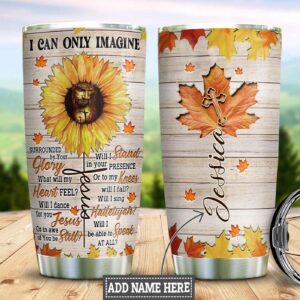 Personalized Jesus Sunflower Style FTH Stainless Steel Tumbler - Jesus Lover Men Women