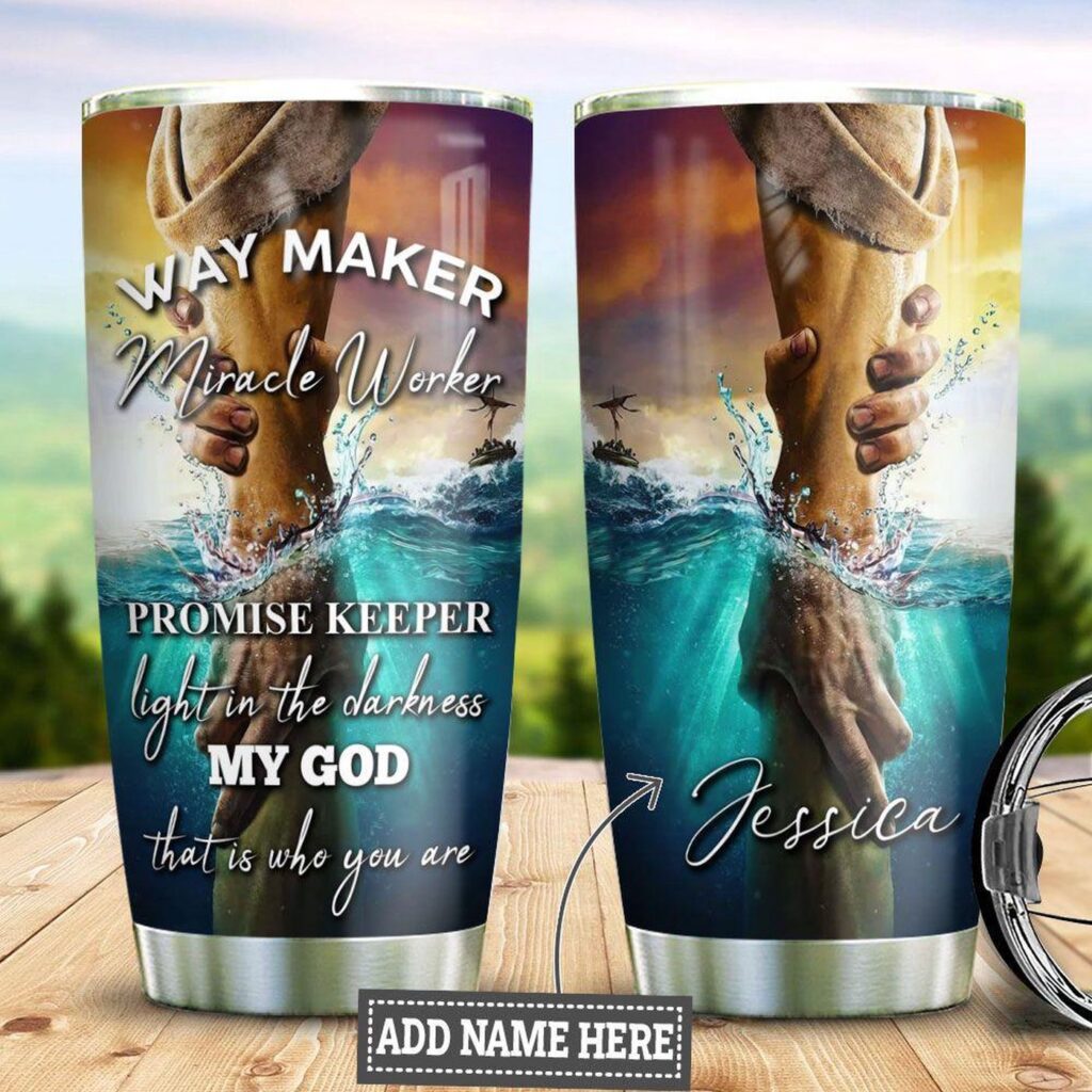 Personalized Jesus Way Maker Stainless Steel Tumbler – Jesus Lover Men Women Personalized Jesus Way Maker Stainless Steel Tumbler – Jesus Lover Men Women