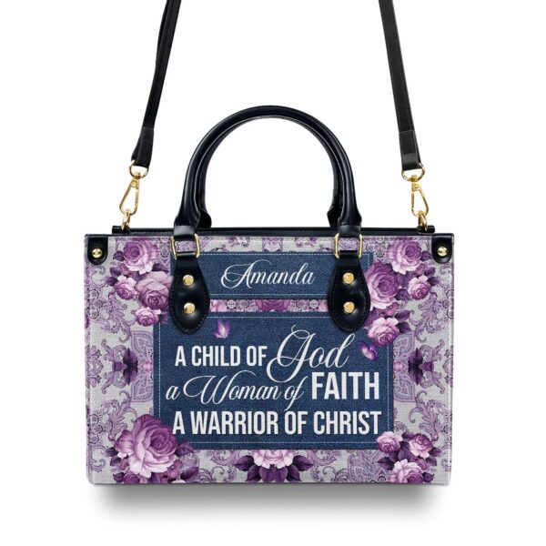Personalized Leather Handbag: Beautiful Gift for Christian Women – Child of God M19