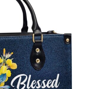 Customized Leather Handbag Matthew 5:8 Spiritual Gifts for Christian Women 1