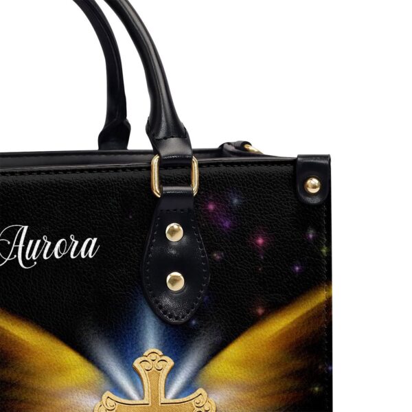 Personalized Leather Handbag Christian Gifts for Women Hide Me in the Shadow of Your Wings Psalm 17:8