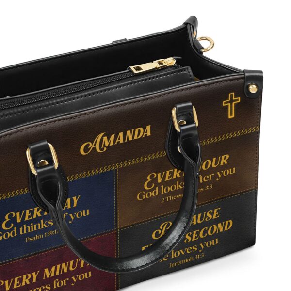 Personalized Leather Handbag with Handle Meaningful Spiritual Gifts for Christian Women