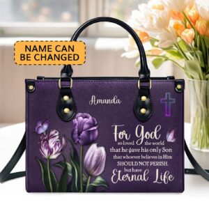 Custom Leather Handbag with Handle Women s Ministry Gift - HN26