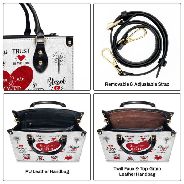 Romantic Personalized Leather Handbag: Christian Women s Gift You Are So Loved