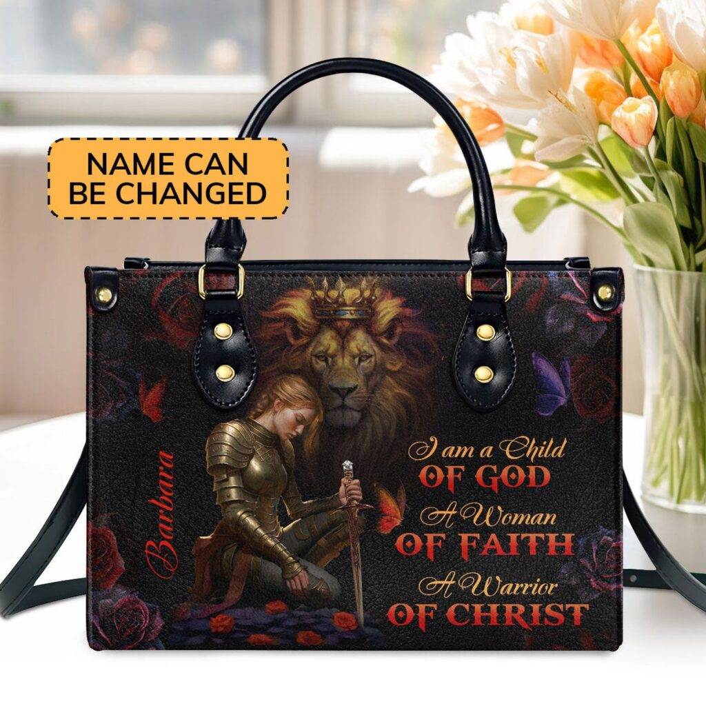 Faithful Woman Gift: Personalized Leather Handbag with Zipper Faithful Woman Gift: Personalized Leather Handbag with Zipper