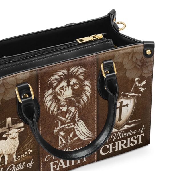 Custom Leather Handbag with Zipper: Perfect Woman of Faith Gift