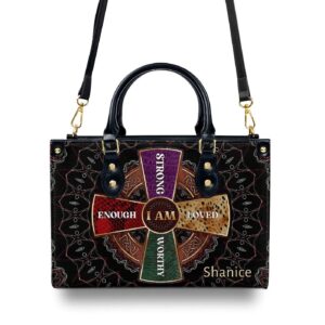 Custom Leather Zipper Handbag Personalized Gift from I Am 1