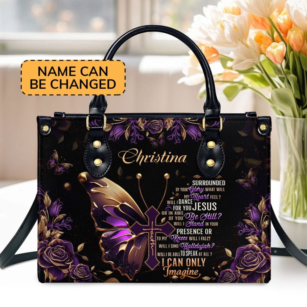 Custom Leather Handbag with Zipper Personalized Gift Idea – I Can Only Imagine Custom Leather Handbag with Zipper Personalized Gift Idea – I Can Only Imagine