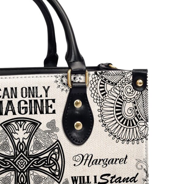 Custom Leather Handbag with Zipper Personalized I Can Only Imagine Gift