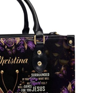 Custom Leather Handbag with Zipper Personalized Gift Idea - I Can Only Imagine 1