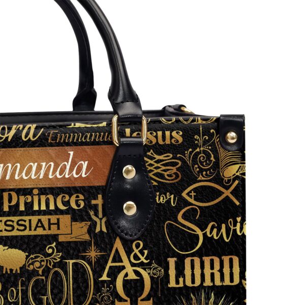 Lamb Of God Personalized Leather Handbag With Zipper – Unique Gift Idea