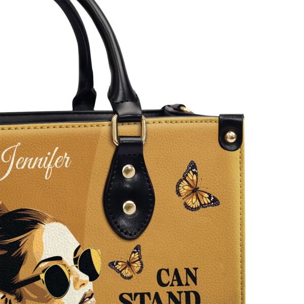 Custom Leather Handbag with Zipper She Who Kneels Before God – Personalized Gift