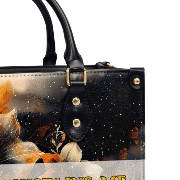Personalized Leather Handbag With Zipper The Lord Sustains Me Gift