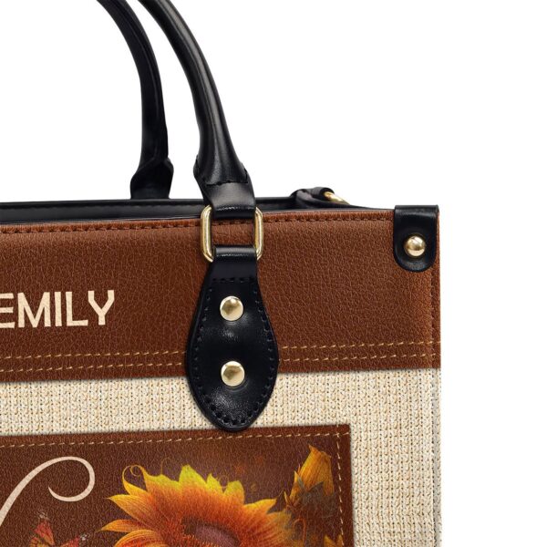 Custom Leather Handbag with Zipper With God All Things Are Possible – Unique Gift