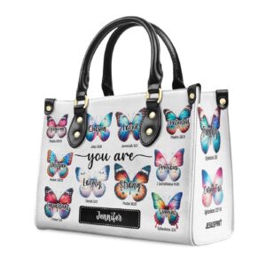 Custom Leather Zippered Handbag You Are Gift - Personalized Purse for Women 1