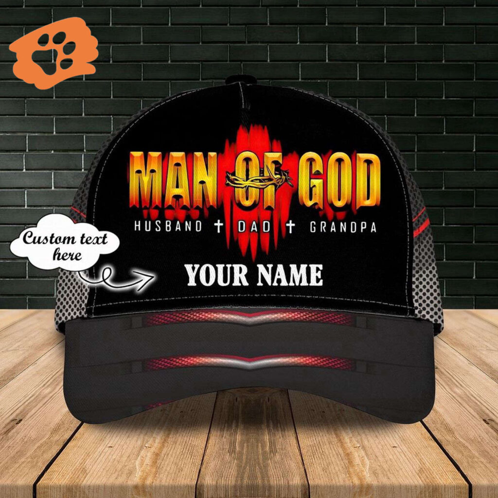 Personalized Man Of God Cap Hat – 3D Baseball Cap Hat For Father, Christian Baseball Cap, Jesus Hat Trucker Classic Hats Gift Personalized Man Of God Cap Hat – 3D Baseball Cap Hat For Father, Christian Baseball Cap, Jesus Hat Trucker Classic Hats Gift