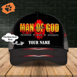 Personalized Man Of God Cap Hat – 3D Baseball Cap Hat For Father, Christian Baseball Cap, Jesus Hat Trucker Classic Hats Gift