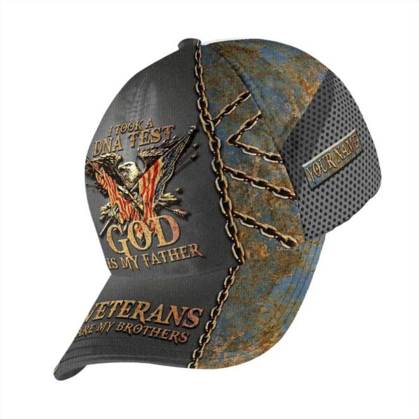 Personalized Name American Veteran Classic Cap, Veteran Hat, Gifts For Veteran, Veterans Are My Brothers Hat, Jesus Veteran Hat Trucker Classic Hats Gift