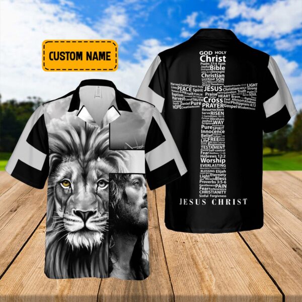 Personalized Hawaiian Lion Christ Jesus Gift Set for Christian Vibes Shirt