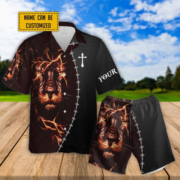 Personalized Hawaiian Jesus Gift Set: Lion Lovers Vibes Shirts